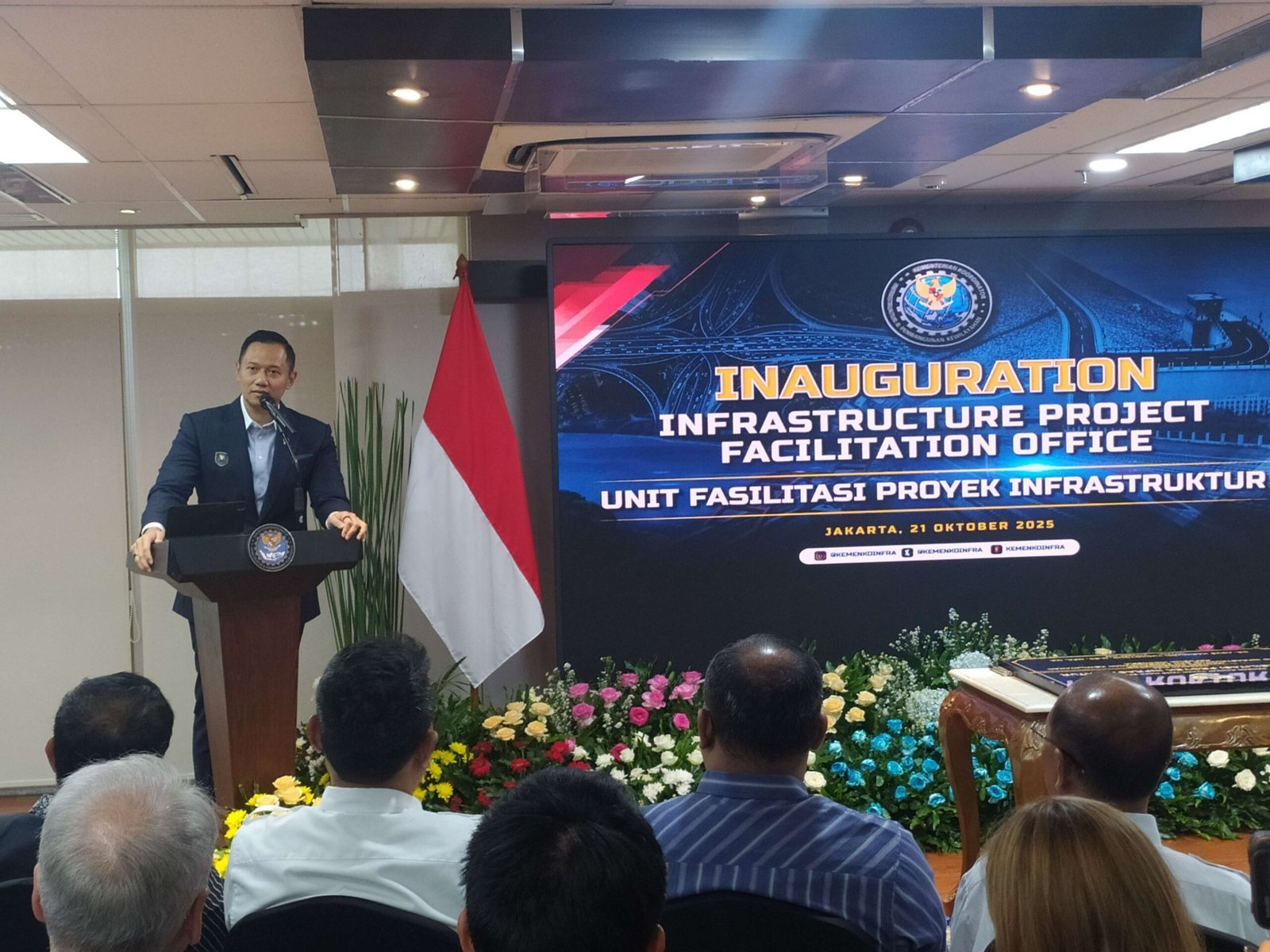 Menko Agus Harimurti Yudhoyono Resmikan Kantor IPFO Percepat Proyek Infrastruktur