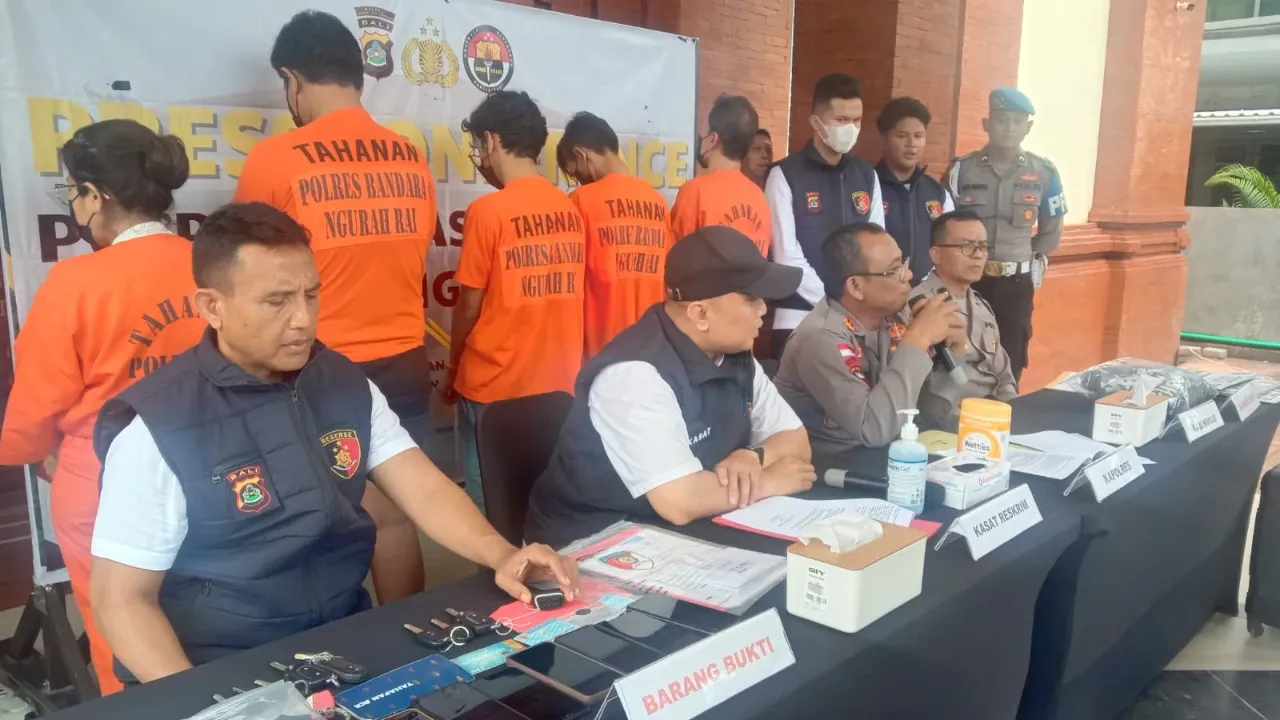 Polisi Tangkap 5 Pelaku Sindikat Penggelapan Mobil Rental di Bali