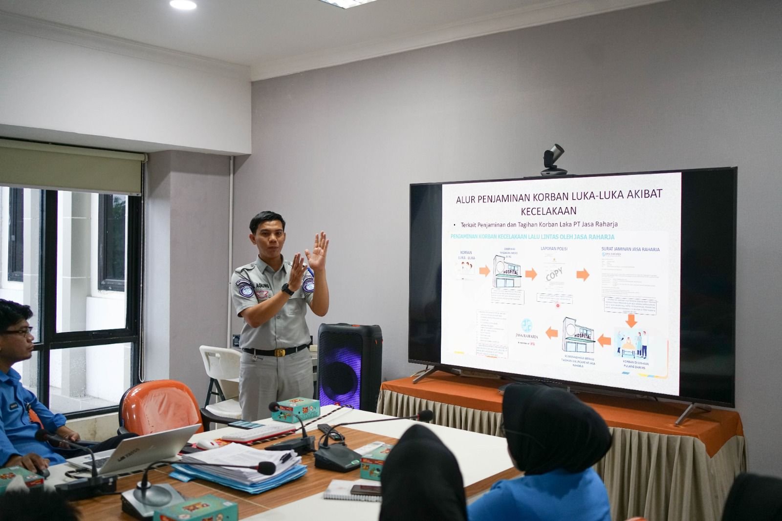 Perkuat Sinergi Pelayanan, Jasa Raharja Sulawesi Selatan Gelar Evaluasi Kemitraan dengan RS Bhayangkara Makassar