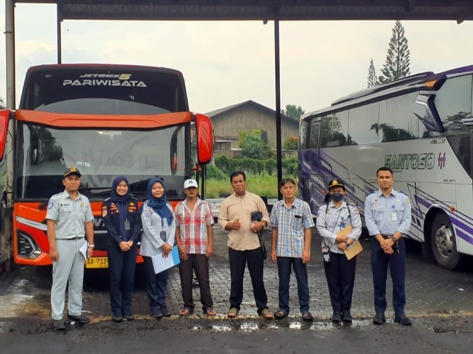 Jasa Raharja Magelang Bersama BPTD Kelas I Jateng Laksanakan Rampcheck Bus ke beberapa PO Di Kota Magelang Jelang PAM Lebaran 2026