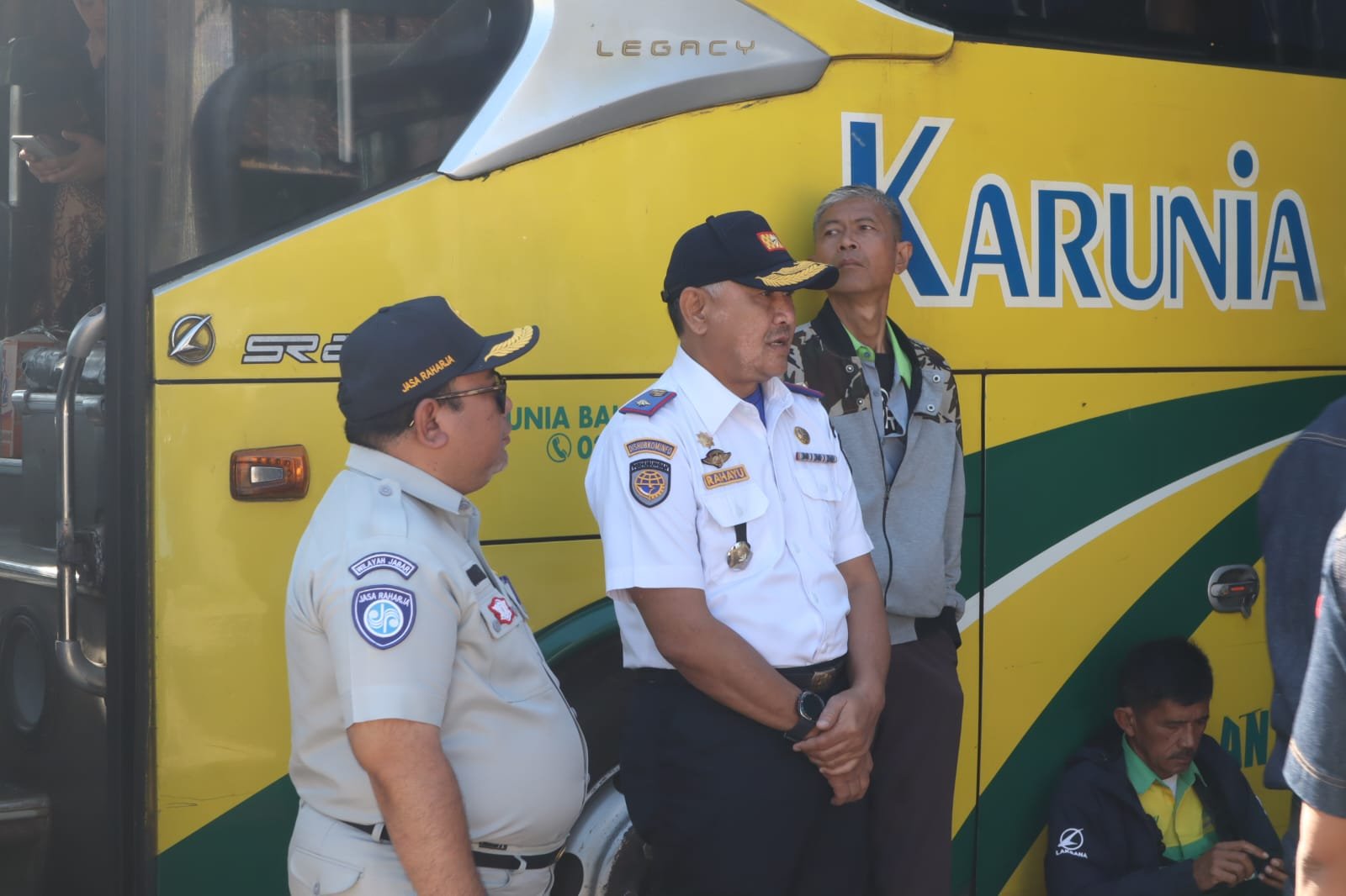 PT Jasa Raharja Bersama Dinas Perhubungan Kabupaten Tasikmalaya Laksanakan Ramp Check di Terminal Tipe B Singaparna