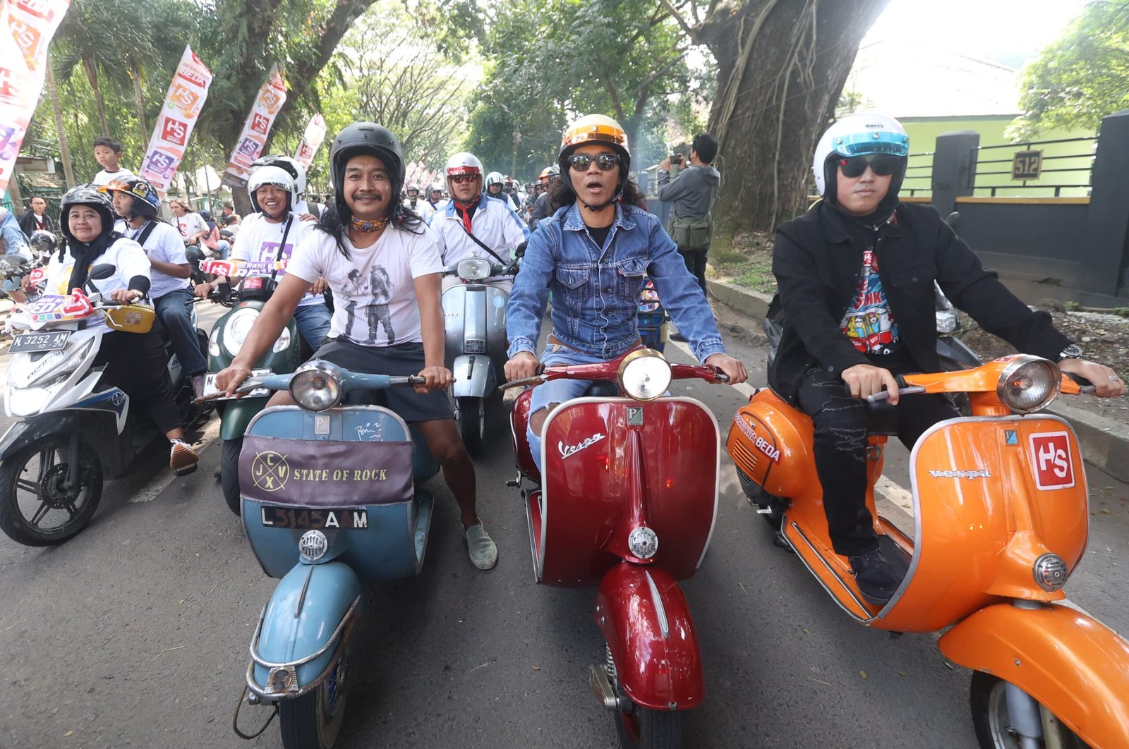 Jelang Konser HS Slank di Lapangan Rampal, Kaka Riding Keliling Kota Malang