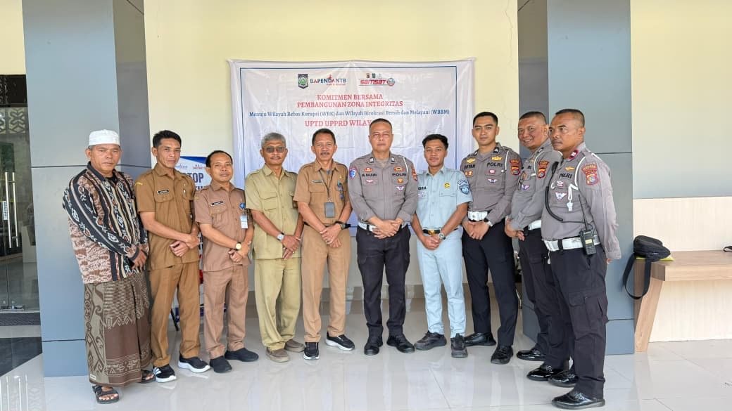 Jasa Raharja NTB Hadiri Penandatanganan Komitmen Bersama Zona Integritas Wilayah II Samsat Praya