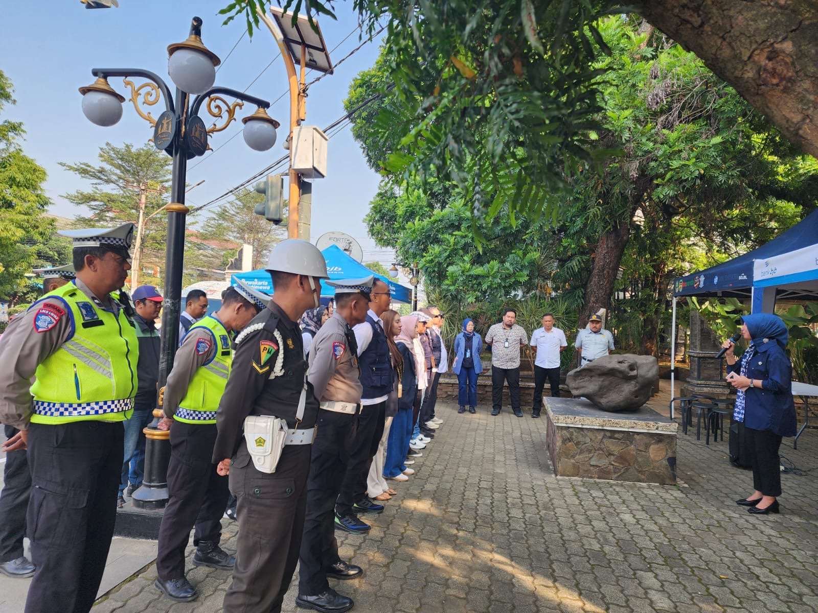 Jasa Raharja Dukung Operasi Pemeriksaan Pajak Kendaraan Bermotor di Taman Pembaharuan Purwakarta