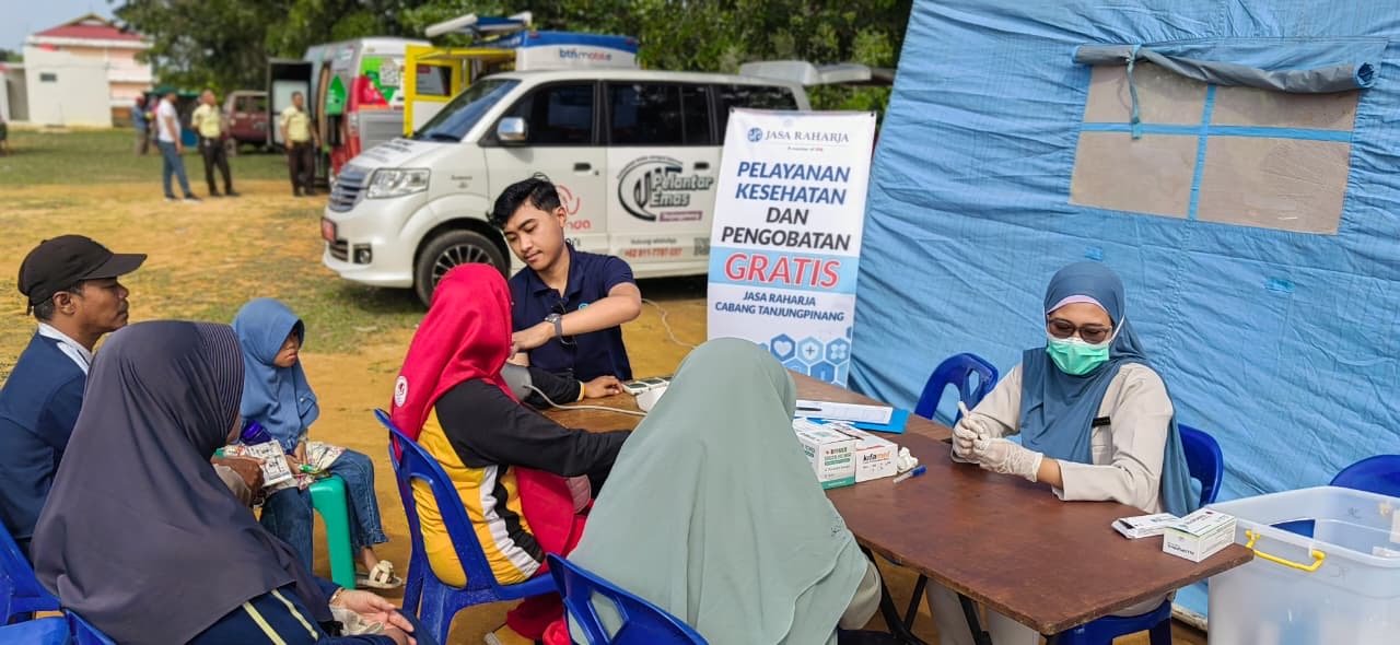Jasa Raharja Tanjungpinang Gelar Pemeriksaan Kesehatan Gratis dalam Festival Pelayanan Publik Karang Taruna Batu IX