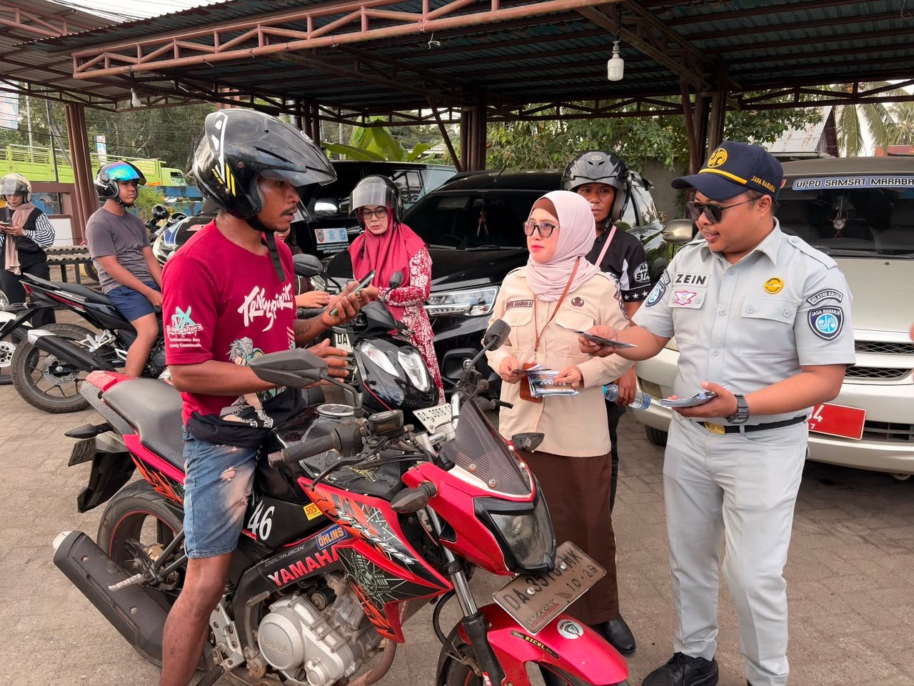 Tim Pembina Samsat Handil Bakti Gencarkan Sosialisasi Kepatuhan Pajak Kendaraan Bermotor, Dukung Perlindungan Korban Kecelakaan Lalu Lintas