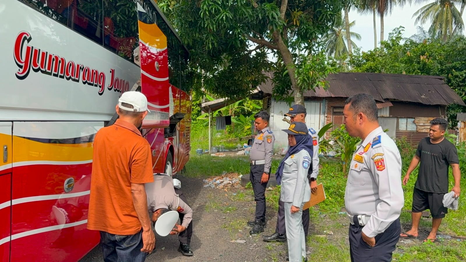 Jasa Raharja Sumbar Bersama Stakeholder Cek Kelayakan Armada Angkutan Umum di Agam