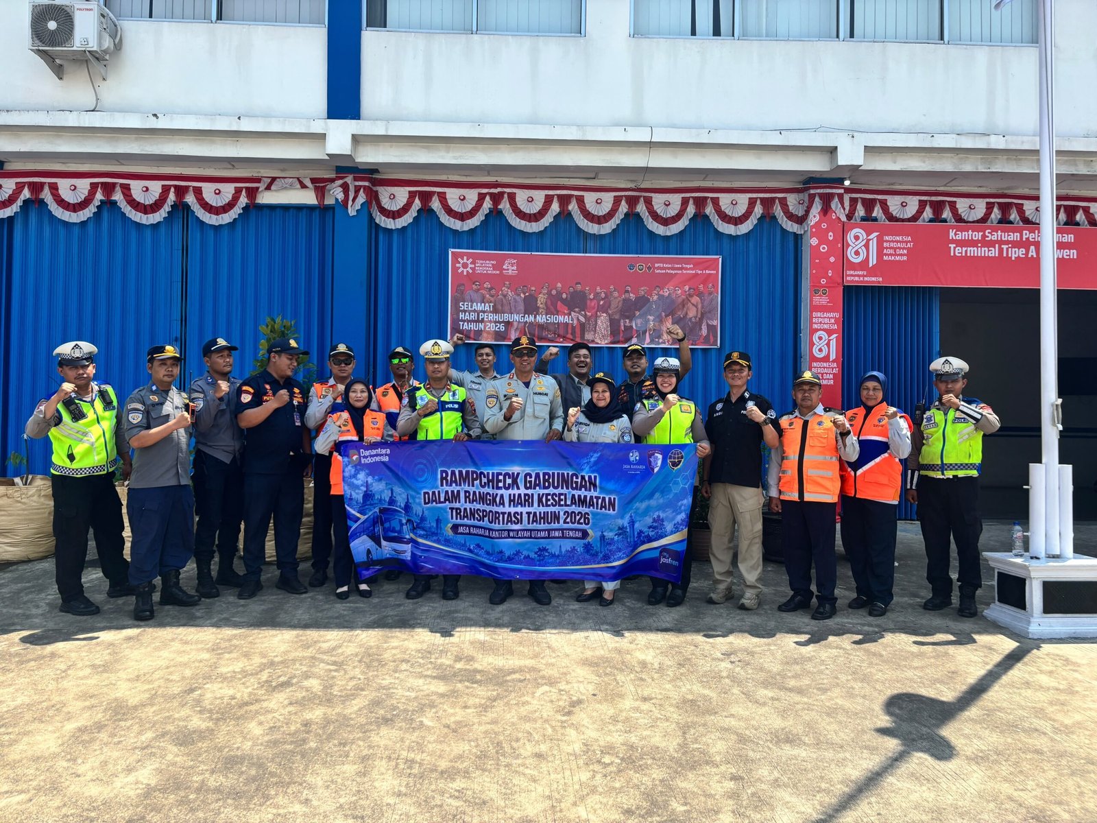 Jasa Raharja Jawa Tengah Ikuti Rampcheck Gabungan Angkutan Umum di Bawen dan Ungaran